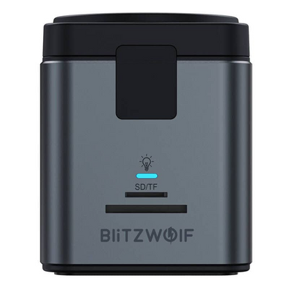 USB-C-hubi langattomalla QI-latauksella BlitzWolf BW-TH17, 9in1, Musta