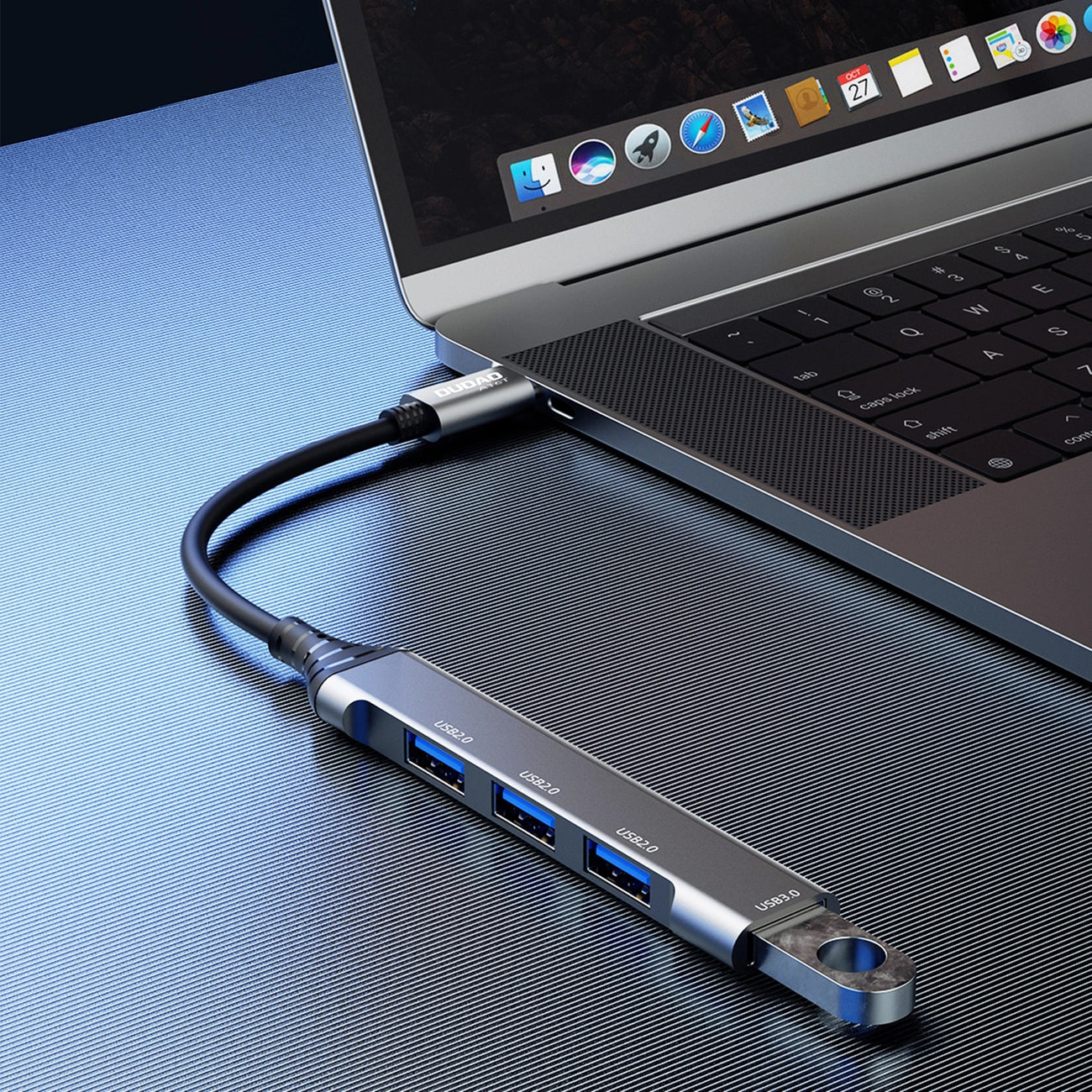 USB-C Hub Dudao A16T, 3 x USB-A - 1 x USB-A 3.0, Black 
