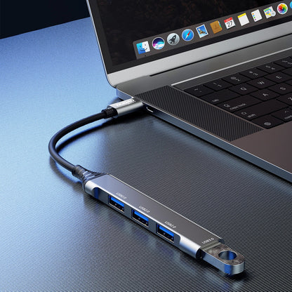 USB-C Hub Dudao A16T, 3 x USB-A - 1 x USB-A 3.0, Black 