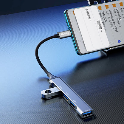 USB-C Hub Dudao A16T, 3 x USB-A - 1 x USB-A 3.0, Black 