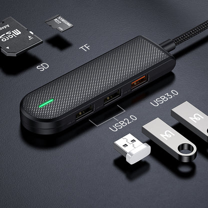 USB-C McDodo HU-1430 Star -hubi, 5in1, Musta