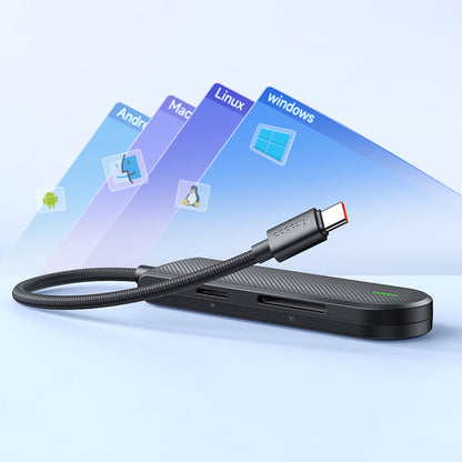 USB-C McDodo HU-1430 Star -hubi, 5in1, Musta