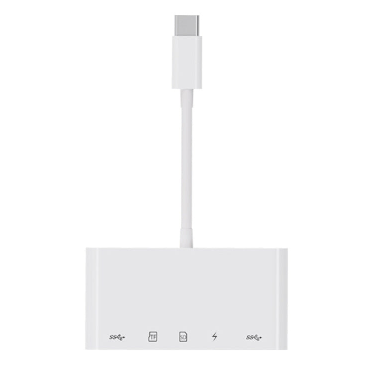 OEM USB-C Hub NK-1032TC, 2 x USB-A - 1 x USB-C - 1 x SD - 1 x microSD, White 