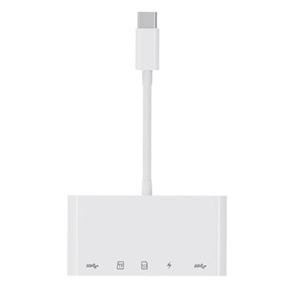 OEM USB-C Hub NK-1032TC, 2 x USB-A - 1 x USB-C - 1 x SD - 1 x microSD, White 