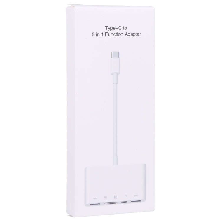 OEM USB-C Hub NK-1032TC, 2 x USB-A - 1 x USB-C - 1 x SD - 1 x microSD, White 