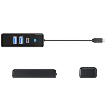 Orico PWC2U-C3 USB-C -keskitin, 2 x USB-A 3.0 - 1 x USB-C, Musta
