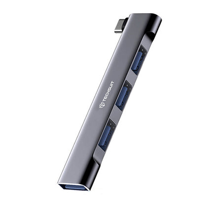 Hub USB-C Techsuit H13 ZenithDock, 4in1, Harmaa