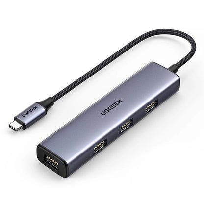 USB-C Hub UGREEN CM473, 4 x USB-A 3.0, 0.15m, Grey 