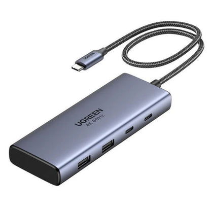Hub USB-C UGREEN CM498 (45379), 2 x USB-A 3.2 - 3 x USB-C - 2 x HDMI, Harmaa