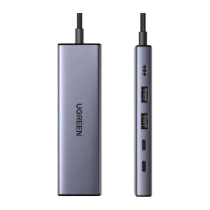 Hub USB-C UGREEN CM511 (75586), 6in1, Harmaa