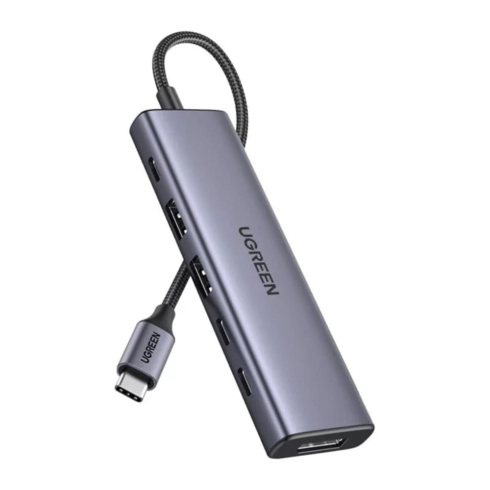 Hub USB-C UGREEN CM511 (75586), 6in1, Harmaa