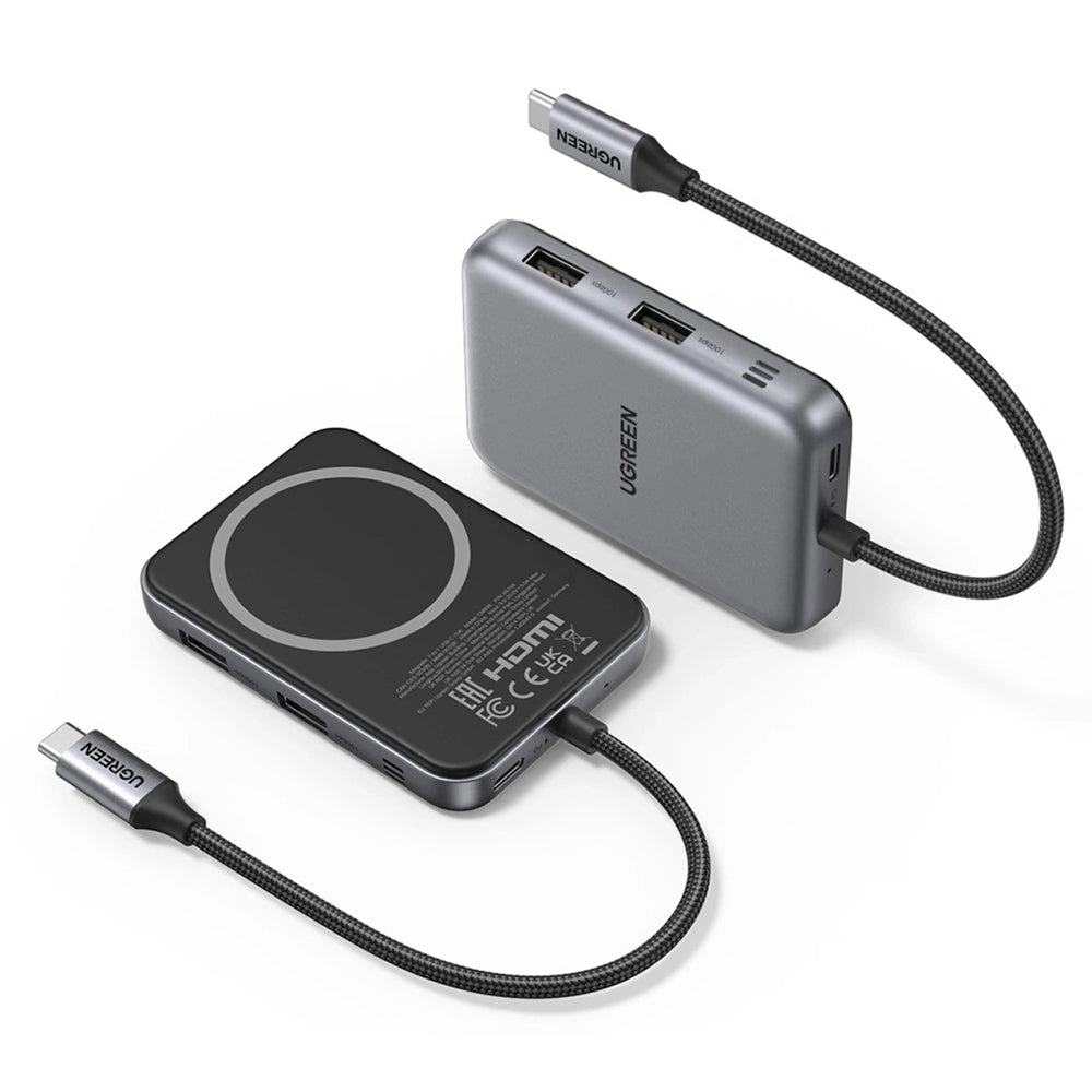 Hub USB-C UGREEN CM896 (65759), 7in1, Harmaa