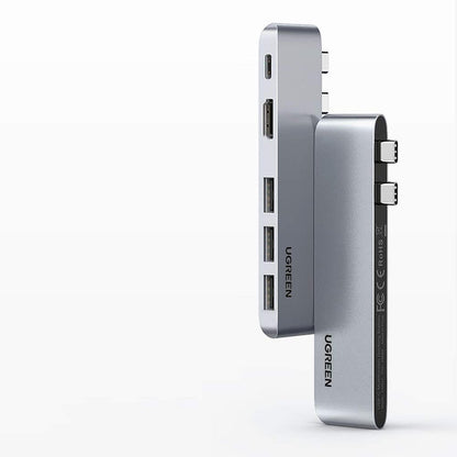 UGREEN USB-C -keskitin Apple MacBook Pro / Air -sarjalle, 3 x USB-A 3.0 - 1 x USB-C - 1 x HDMI, Harmaa