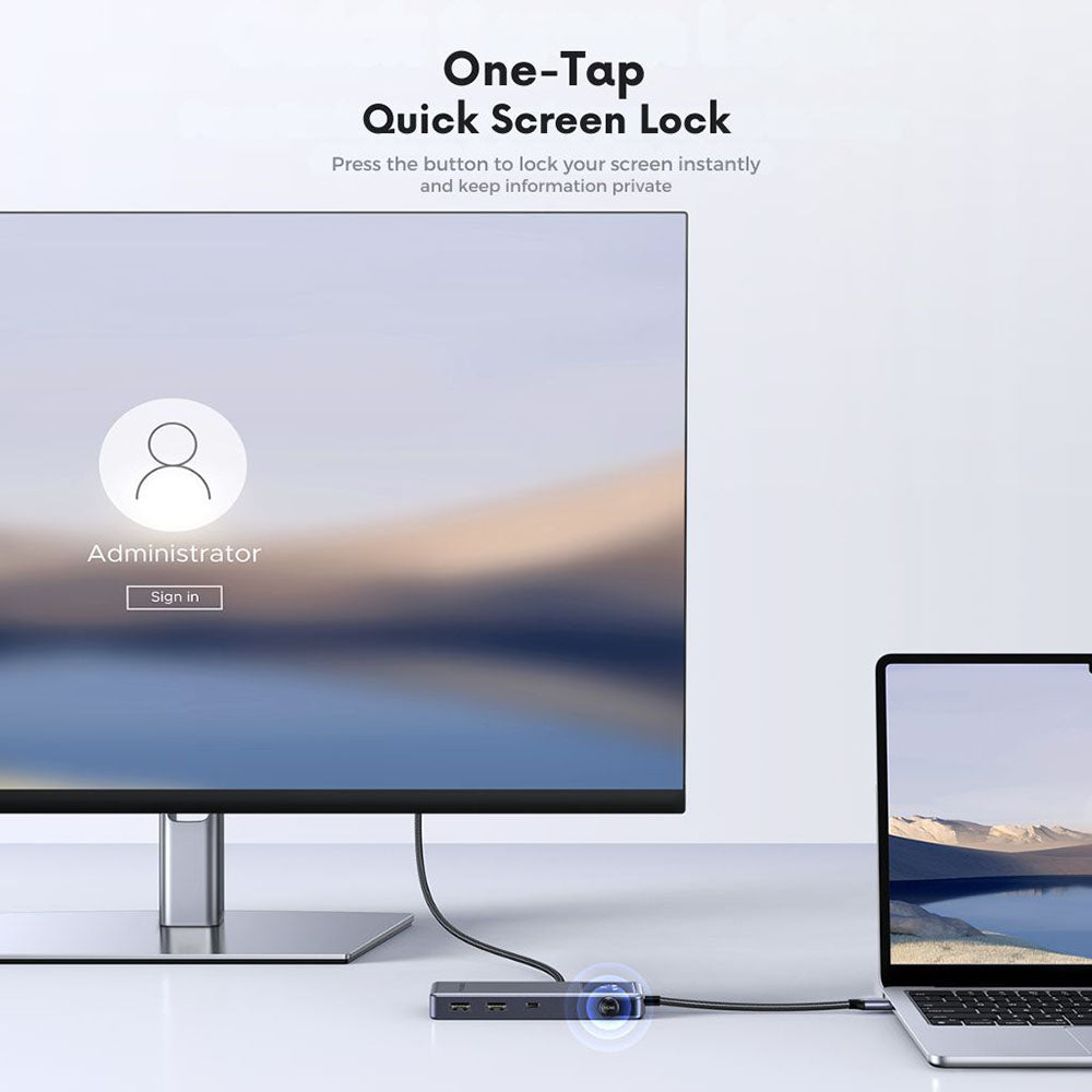 USB-C-keskitin UGREEN Uno (75179), 2 x USB-A - 2 x USB-C - 1 x HDMI - 1 x SD - 1 x microSD, Harmaa
