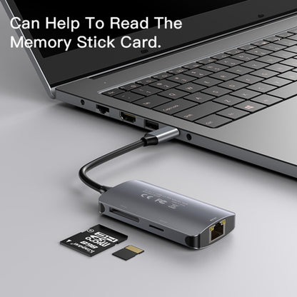 USB-C-hubi Yesido HB15, 6in1, harmaa