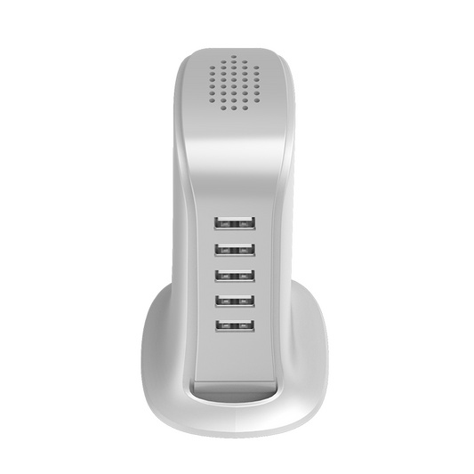 Dudao A5EU -latausasema, 25W, 5A, 5 x USB-A, valkoinen