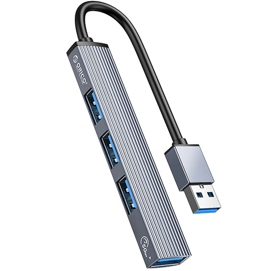 USB-hubi Orico AH-A13, 1 x USB-A 3.0 - 3 x USB-A, Harmaa
