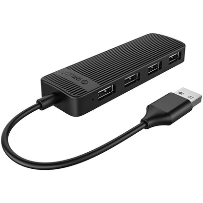 Hub USB Orico FL02, 4 x USB-A, Musta