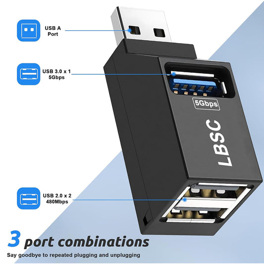USB-hubi Techsuit H11 EchoLink, 3in1, Musta