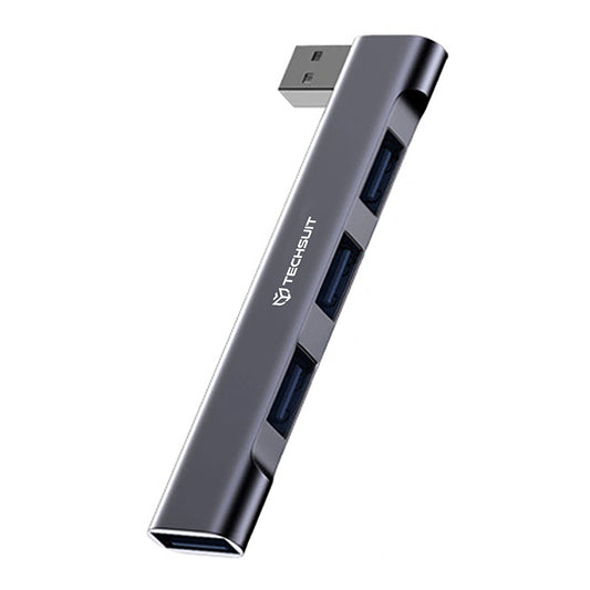 USB-hubi Techsuit H14 ZenithDock, 4in1, Harmaa