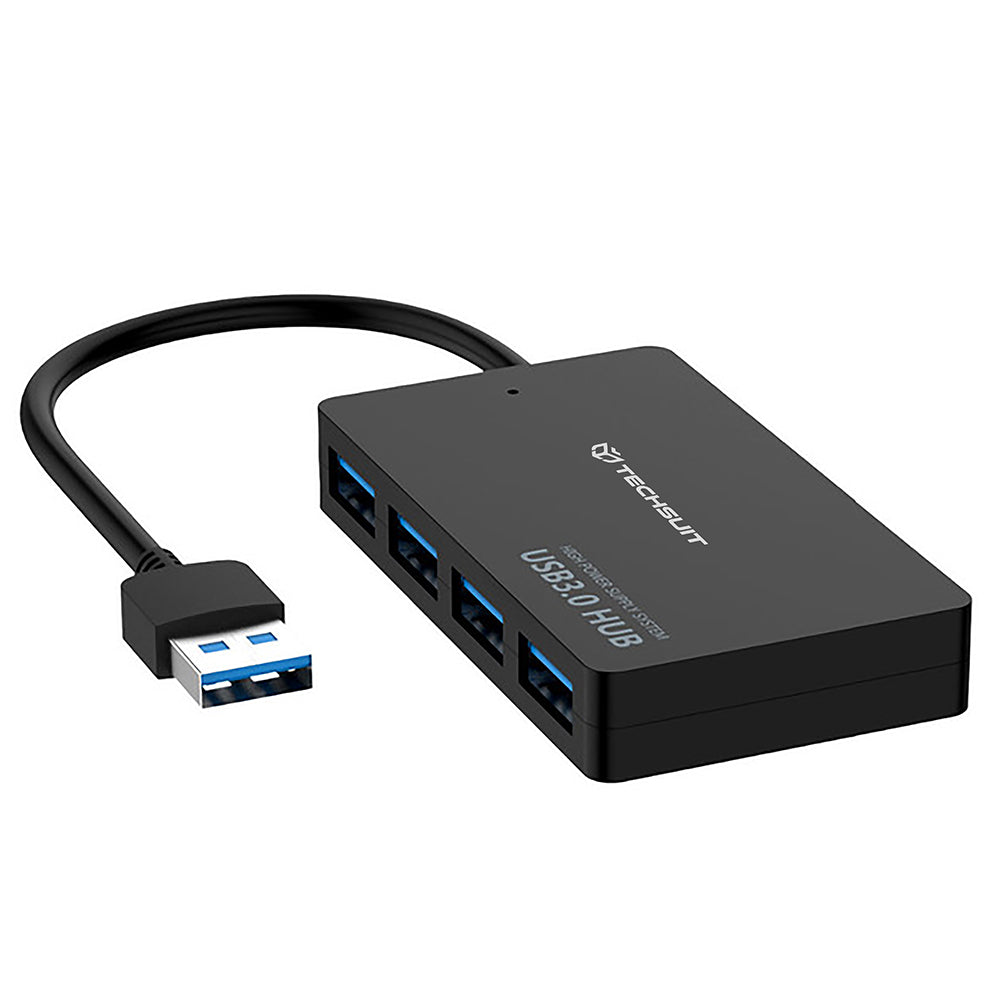 USB-hubi Techsuit H15 QuantumNode, 4in1, Musta