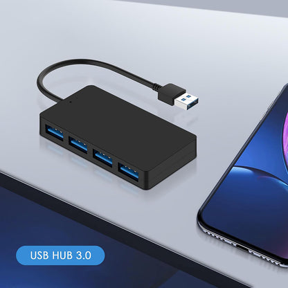 USB-hubi Techsuit H15 QuantumNode, 4in1, Musta