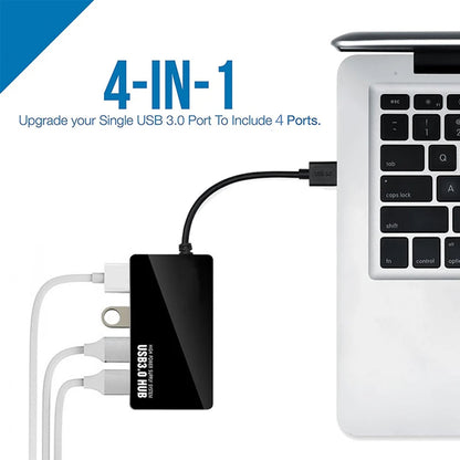 USB-hubi Techsuit H15 QuantumNode, 4in1, Musta