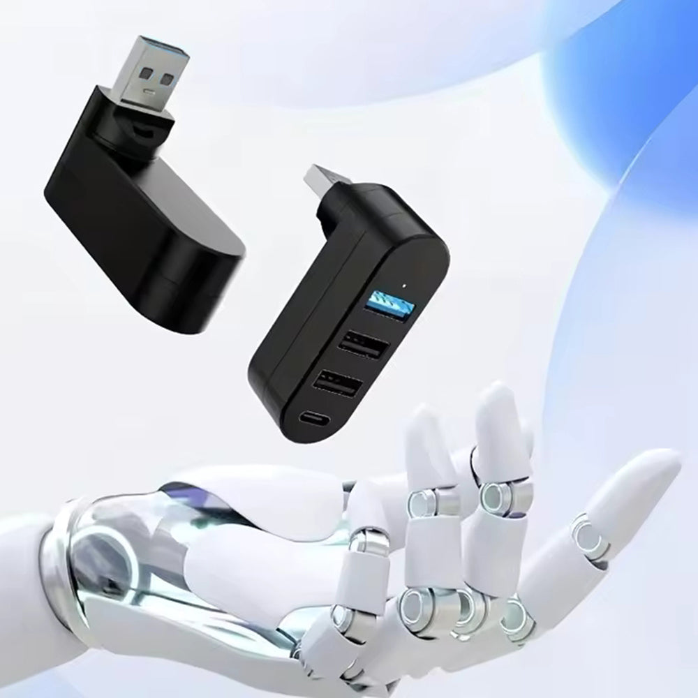 USB-hubi Techsuit H17 SplitterNode, 4in1, Musta