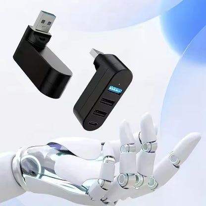 USB-hubi Techsuit H17 SplitterNode, 4in1, Musta