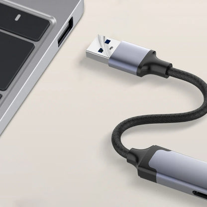 USB-hubi Techsuit H19 PolarisBridge, 4in1, Harmaa Valkoinen