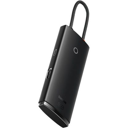 USB-C Hub Baseus Lite, 3 x USB-A 3.0 - USB-C - HDMI, Musta WKQX040001