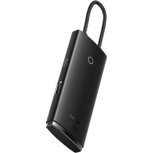 USB-C Hub Baseus Lite, 3 x USB-A 3.0 - USB-C - HDMI, Musta WKQX040001