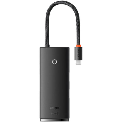 USB-C Hub Baseus Lite, 3 x USB-A 3.0 - USB-C - HDMI, Musta WKQX040001