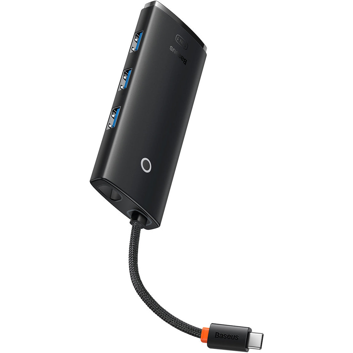 USB-C Hub Baseus Lite, 3 x USB-A 3.0 - USB-C - HDMI, Musta WKQX040001