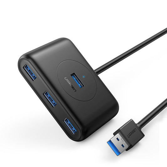 UGREEN CR113 USB-hubi, 4 x USB-A 3.0, 1m, Musta