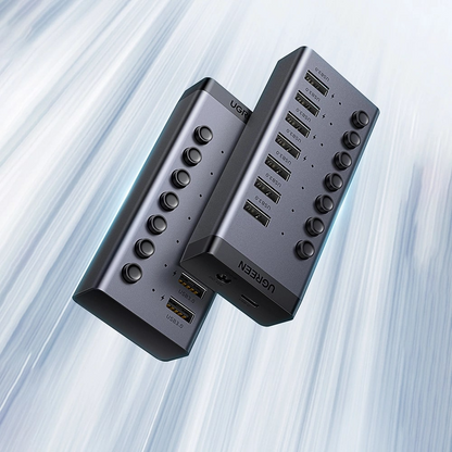 USB-hubi UGREEN CM481, 7 x USB-A 3.0, Harmaa