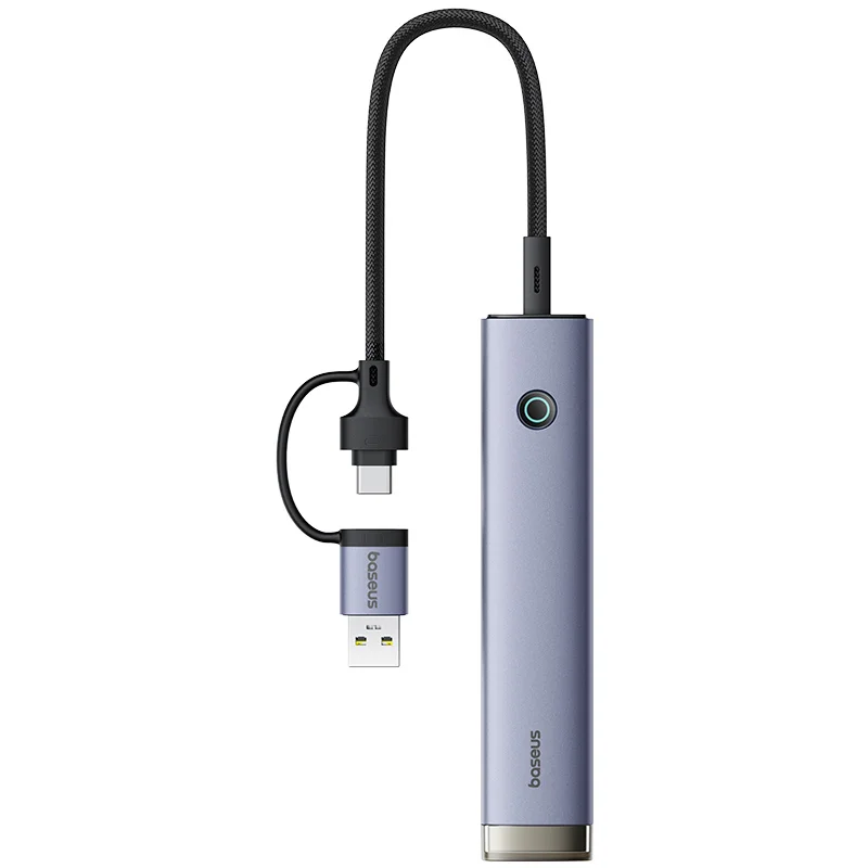 Hub USB / USB-C Baseus UltraJoy, 4 x USB-A 3.2 - 1 x USB-C, Harmaa B0005280B811-15