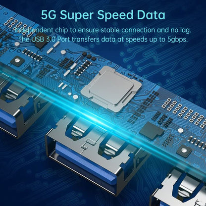 USB / USB-C Techsuit H8 DataBridge, 4in1, Harmaa