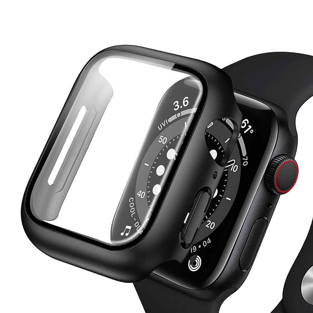 Anank Screen Guard -kuori Apple Watch Series 7 41mm:lle, Musta