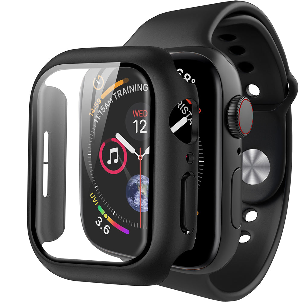 Anank Screen Guard -kuori Apple Watch Series 7 41mm:lle, Musta