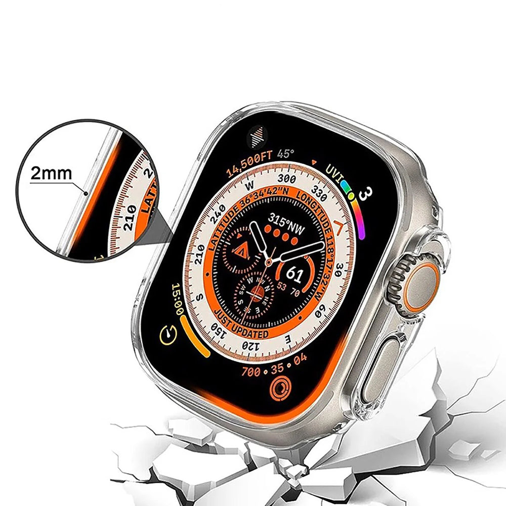 Anank Screen Guard -kuori Apple Watch Series 7 41mm:lle, Musta