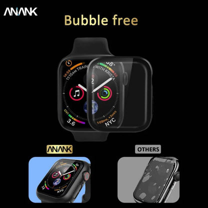 Anank Screen Guard -kuori Apple Watch Series 7 41mm:lle, Musta
