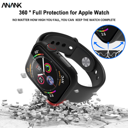 Anank Screen Guard -kuori Apple Watch Series 7 41mm:lle, Musta