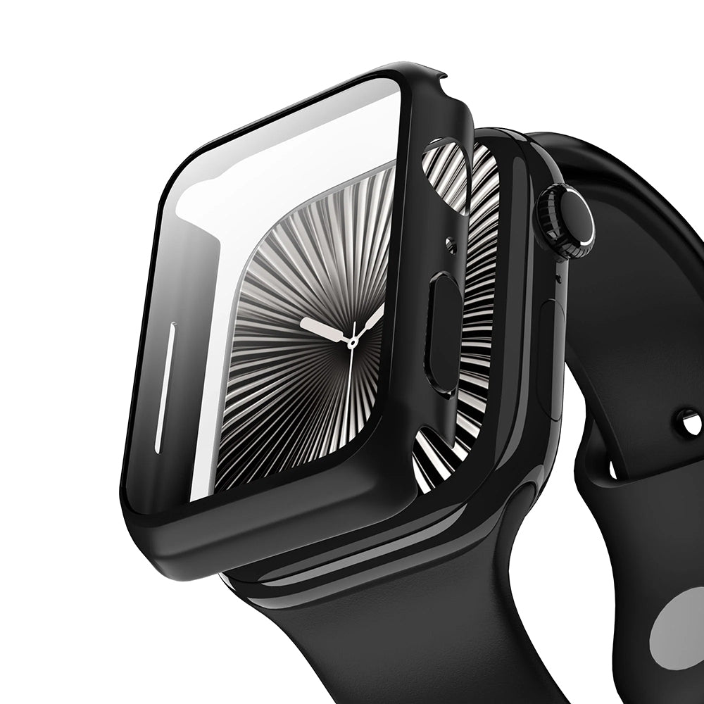 Anank Screen Guard -kuori Apple Watch Series 7 45 mm:lle, Musta