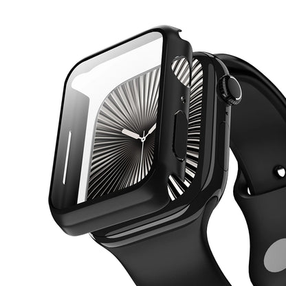 Anank Screen Guard -kuori Apple Watch Series 7 45 mm:lle, Musta
