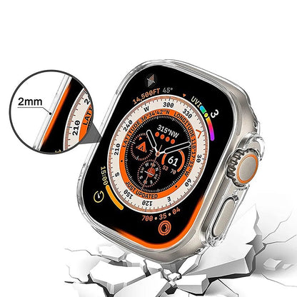 Anank Screen Guard -kuori Apple Watch Series 7 45 mm:lle, Musta