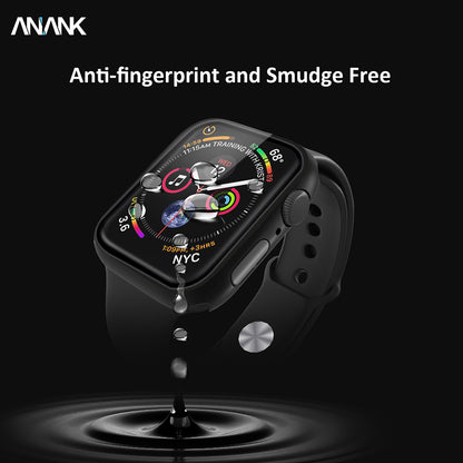 Anank Screen Guard -kuori Apple Watch Series 7 45 mm:lle, Musta