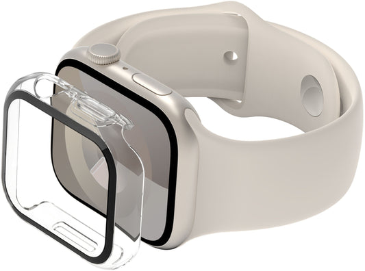 Belkin ScreenForce TemperedCurve -kuori Apple Watch 40mm / 41mm -sarjalle, läpinäkyvä OVG003zzCL