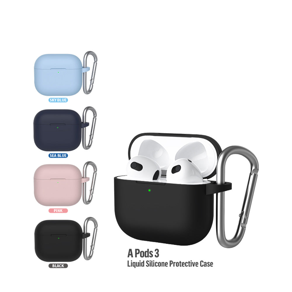 Blueo Liquid -kuori Apple AirPods 3:lle, musta