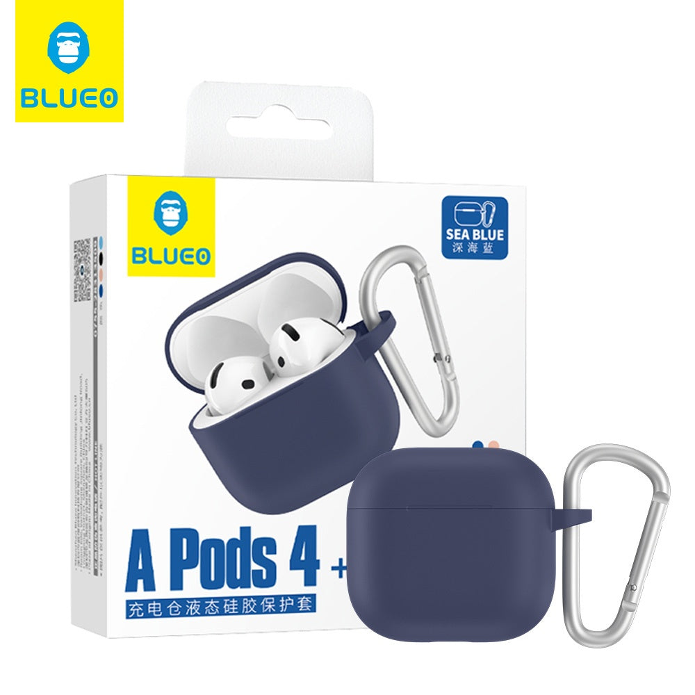 Blueo Liquid -kuori Apple AirPods 4:lle, Laivastonsininen